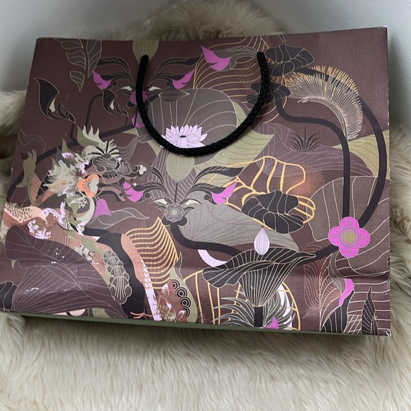 JIM THOMPSON Cosmetic Bag w/ Mirror Elephant Zippered Pouch + paper shopping bag - Picture 14 of 15